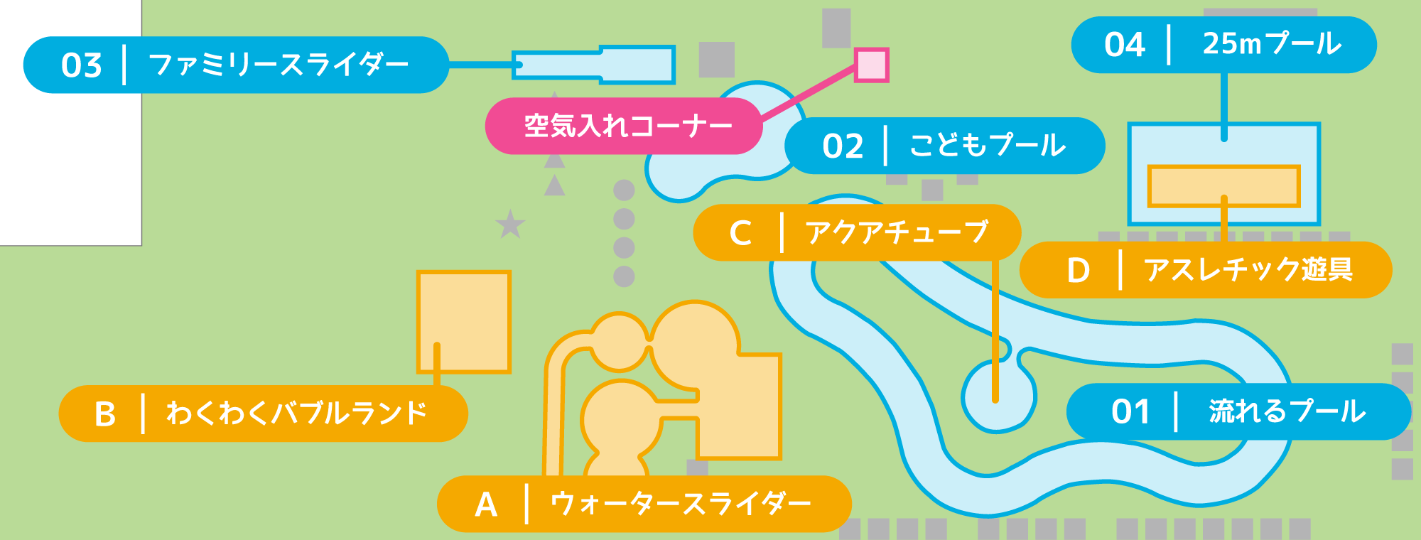 エミナースプール「プール・アトラクション」見取り図